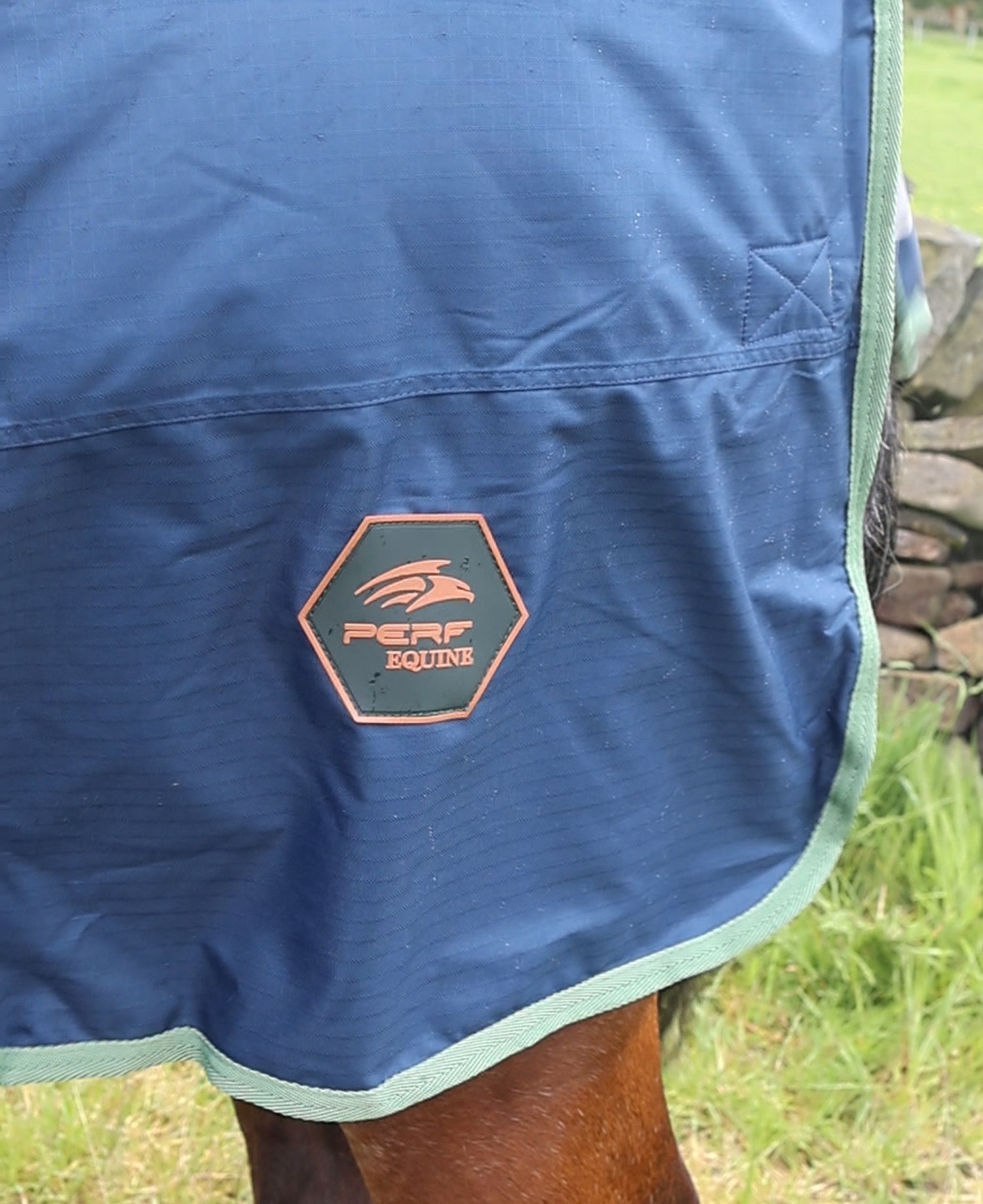 Perf 300g Detachable Neck Turnout Rug - Dark Navy - Image 4
